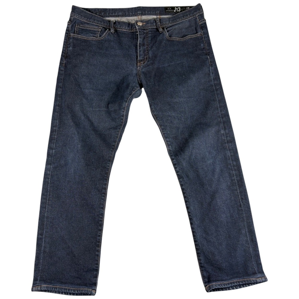 Armani Exchange J13 Jeans Mens 33 Dark Blue Slim Premium Dark Wash Stretch